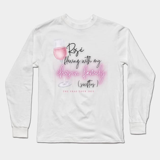 Rose Flowing With My Chosen Family Long Sleeve T-Shirt by Sapphic Swiftie 